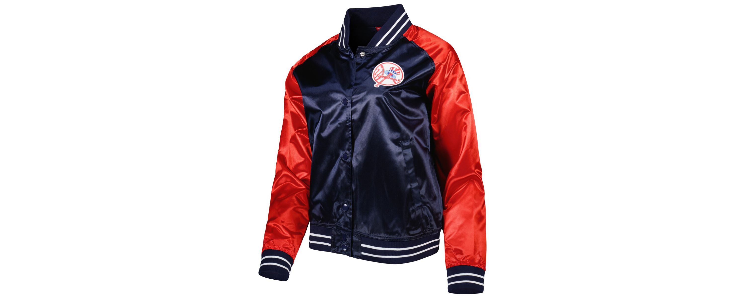 MLB New York Yankees Team 2.0 Satin Raglan Full-Snap Jacket