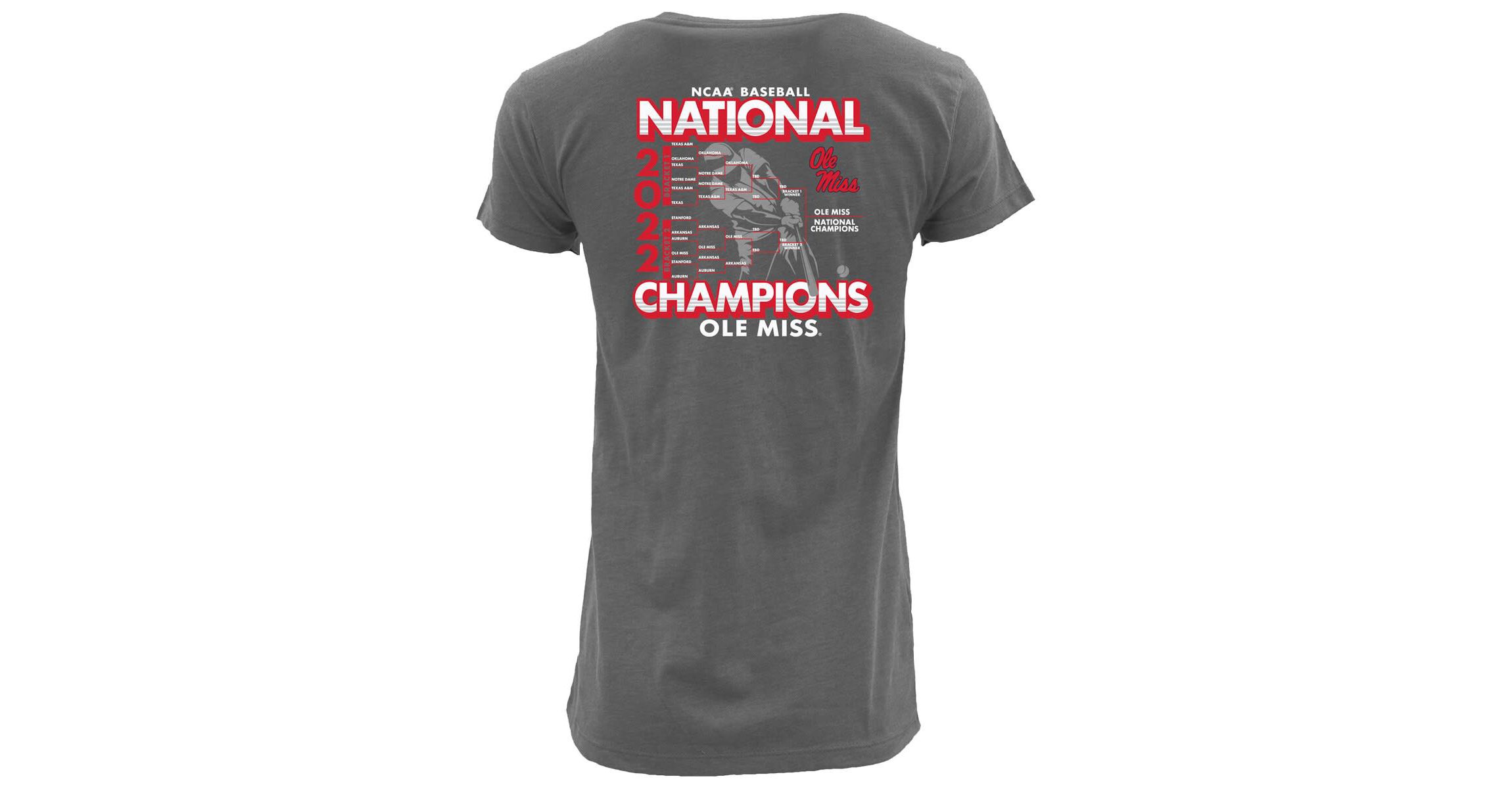 NCAA ed Ole Miss Rebels 2022 NCAA Baseball NCAA World Series s Schedule T-Shirt