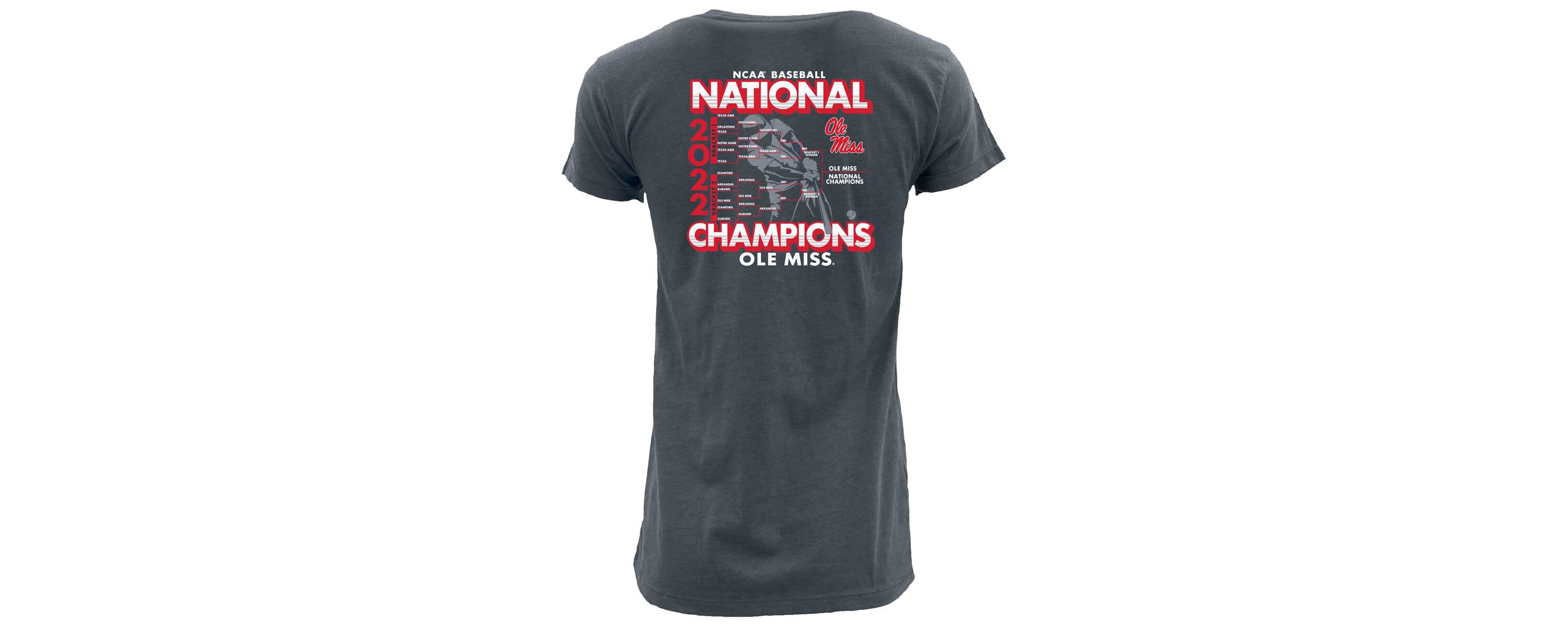 NCAA ed Ole Miss Rebels 2022 NCAA Baseball NCAA World Series s Schedule T-Shirt