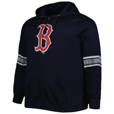 Boston Red Sox MLB Plus Front Logo Full-Zip Hoodie