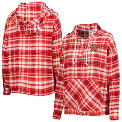 NCAA Maryland Terrapins Mainstay Lightweight Flannel Plaid Pullover Hoodie