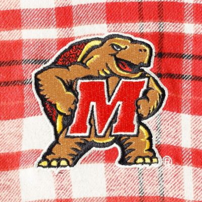 NCAA Maryland Terrapins Mainstay Lightweight Flannel Plaid Pullover Hoodie