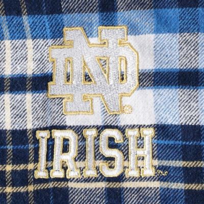 NCAA Notre Dame Fighting Irish Mainstay Lightweight Flannel Plaid Pullover Hoodie