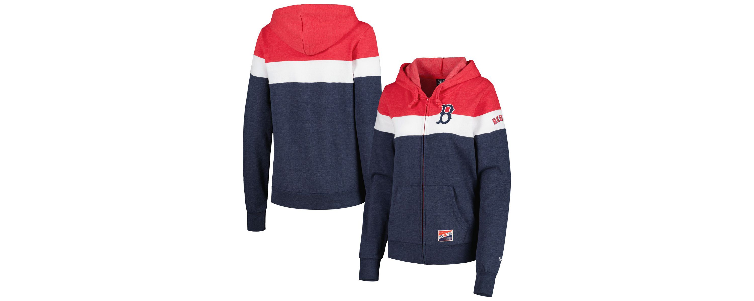 Boston Red Sox MLB Boston Sox Colorblock Full-Zip Hoodie Jacket