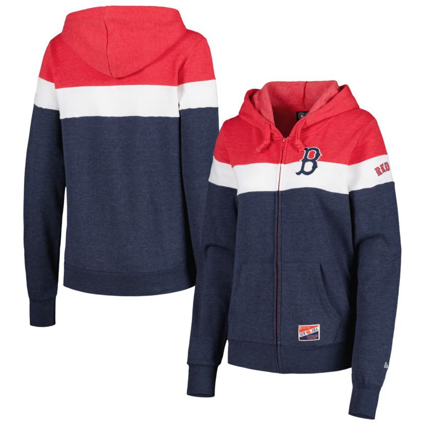 Boston Red Sox MLB Boston Sox Colorblock Full-Zip Hoodie Jacket