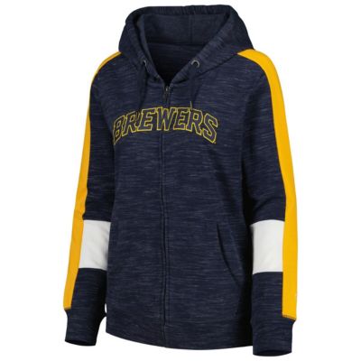 MLB Milwaukee Brewers Colorblock Full-Zip Hoodie