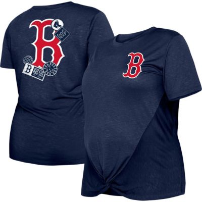 Boston Red Sox MLB Plus Two-Hit Front Knot T-Shirt