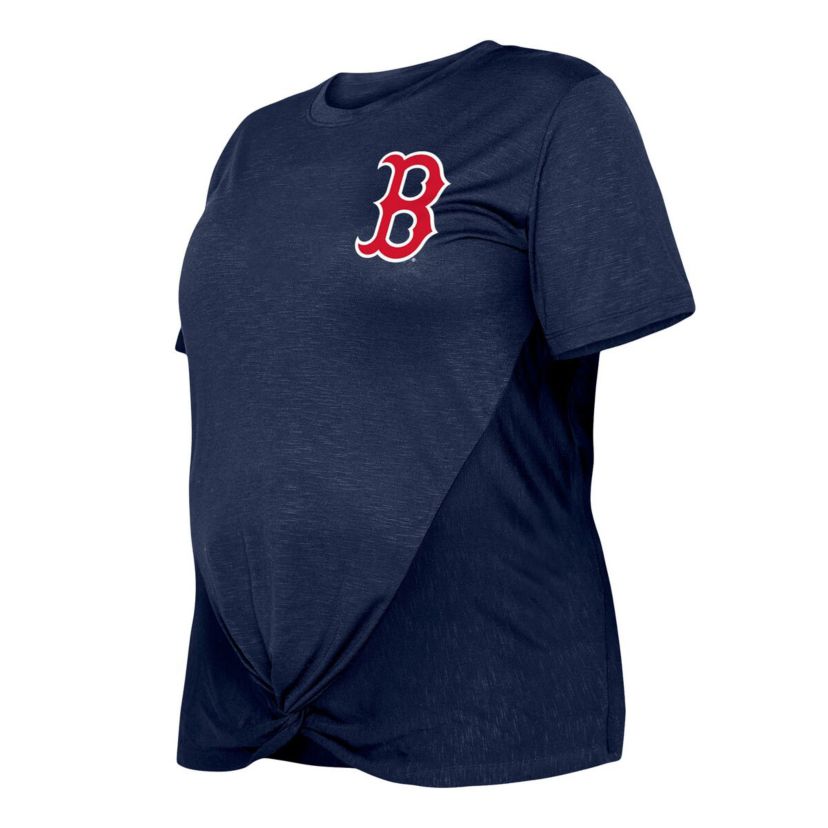 Boston Red Sox MLB Boston Sox Plus Size Two-Hit Front Knot T-Shirt