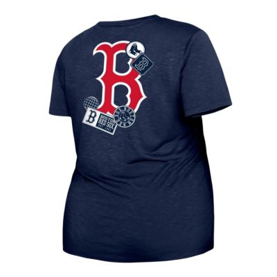 Boston Red Sox MLB Plus Two-Hit Front Knot T-Shirt