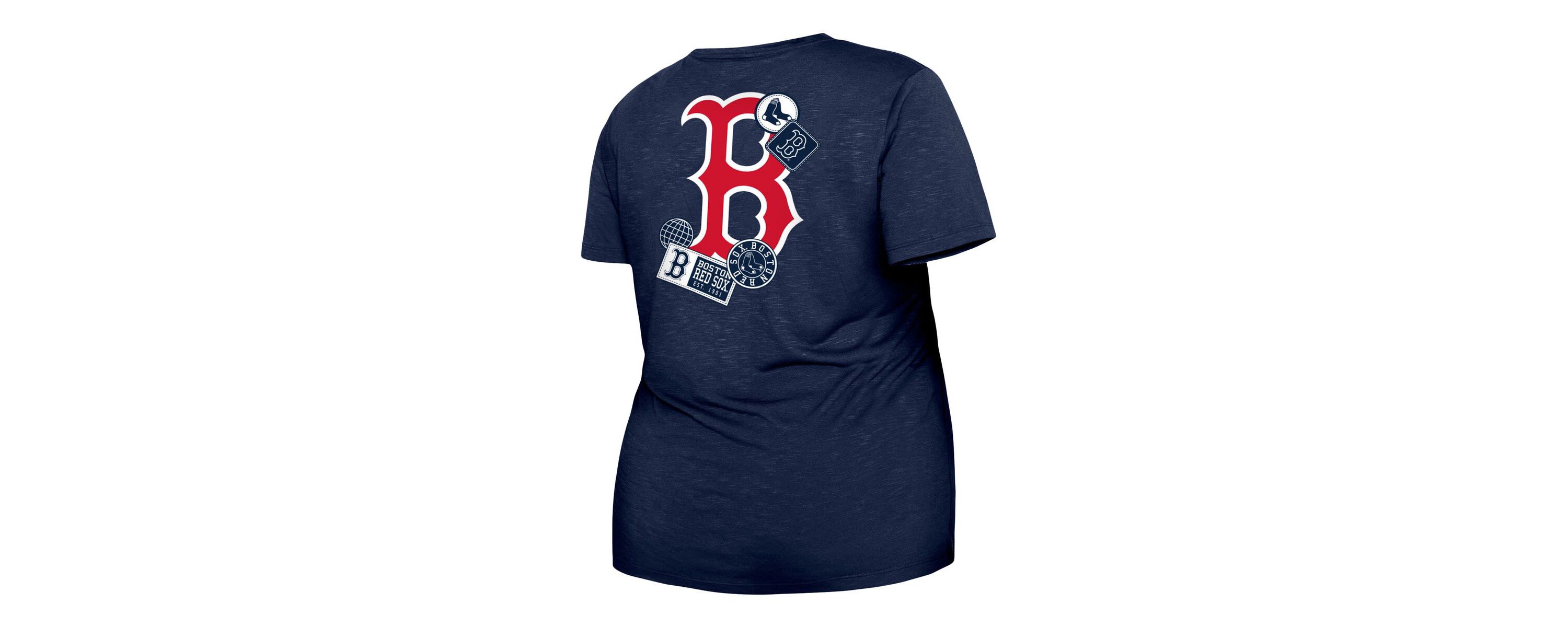 Boston Red Sox MLB Boston Sox Plus Size Two-Hit Front Knot T-Shirt