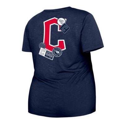 MLB Cleveland Guardians Plus Two-Hit Front Knot T-Shirt