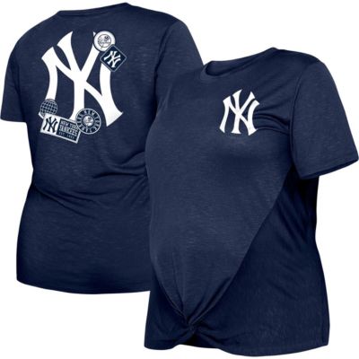 MLB New York Yankees Plus Two-Hit Front Knot T-Shirt