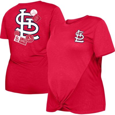MLB St. Louis Cardinals Plus Two-Hit Front Knot T-Shirt