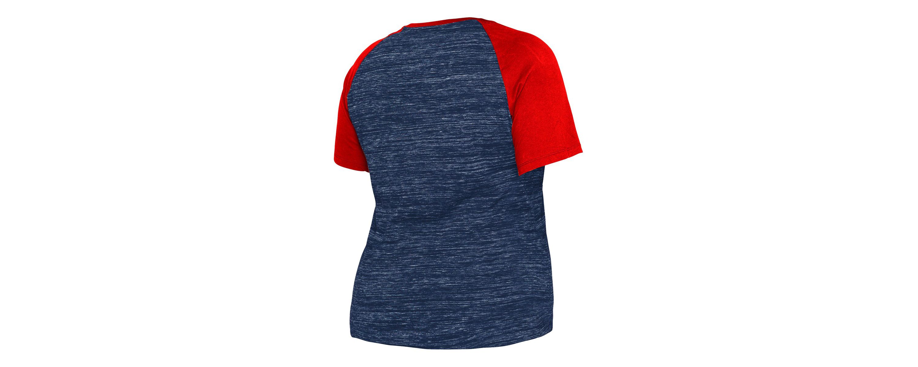 Boston Red Sox MLB Boston Sox Plus Size Space Dye Raglan V-Neck T-Shirt