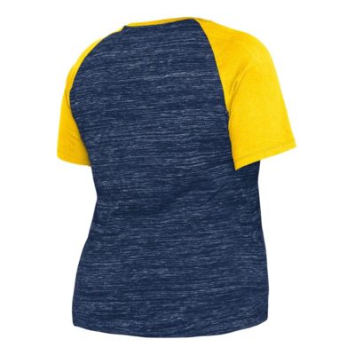 MLB Milwaukee Brewers Plus Space Dye Raglan V-Neck T-Shirt