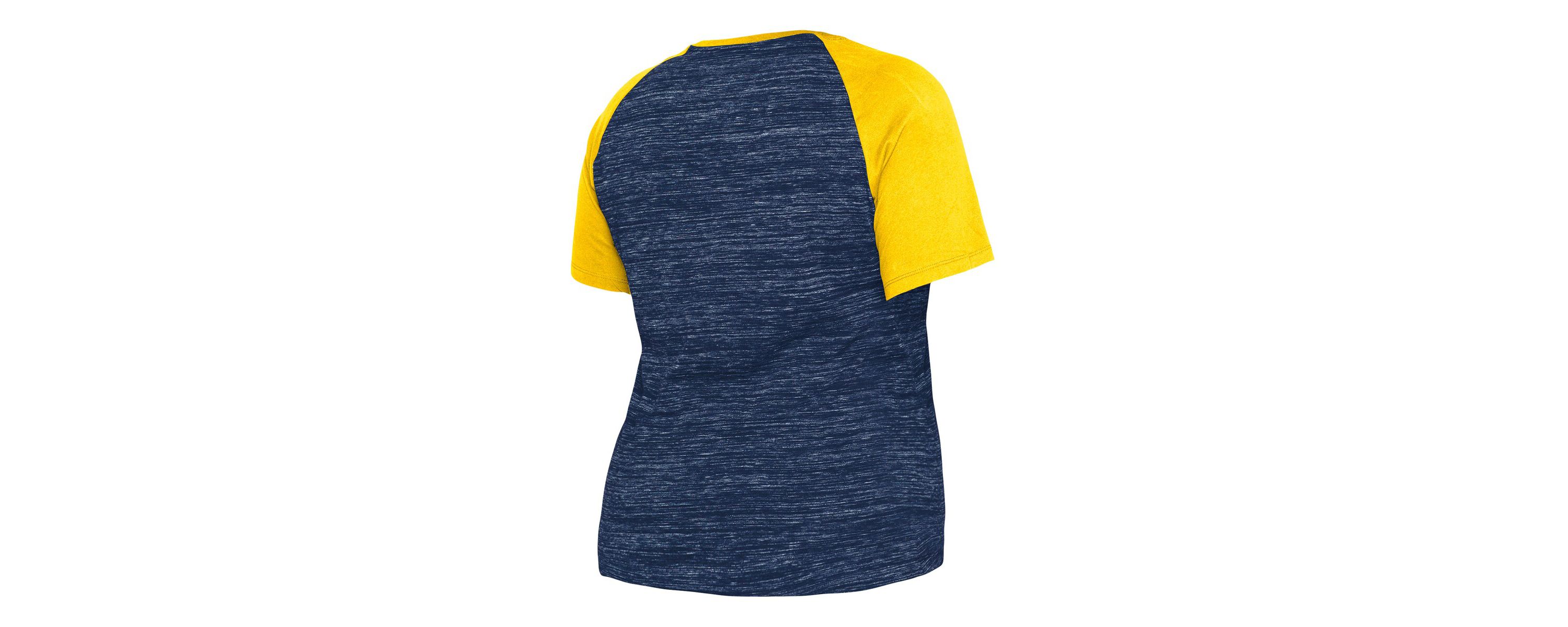 MLB Milwaukee Brewers Plus Size Space Dye Raglan V-Neck T-Shirt