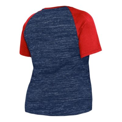 MLB Minnesota Twins Plus Size Space Dye Raglan V-Neck T-Shirt