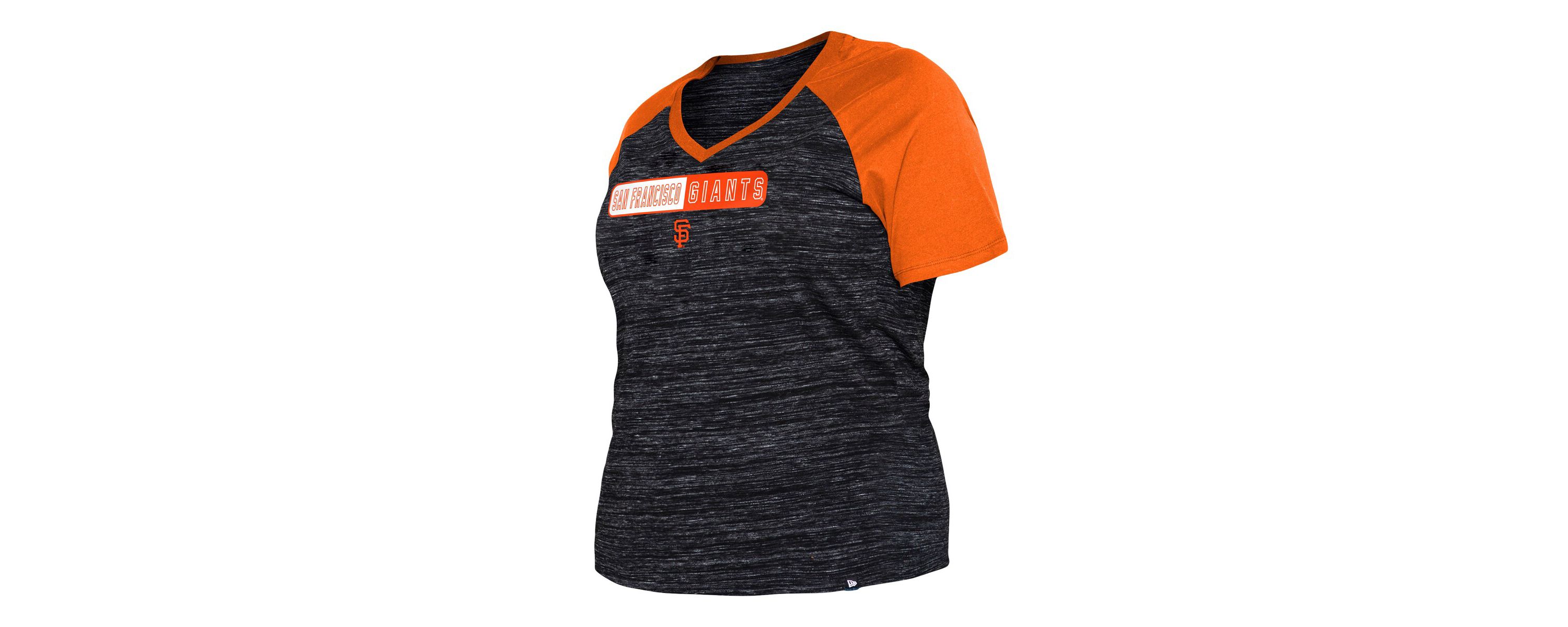 MLB San Francisco Giants Plus Size Space Dye Raglan V-Neck T-Shirt