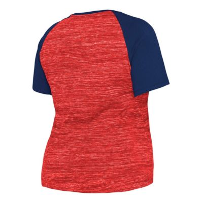 MLB St. Louis Cardinals Plus Size Space Dye Raglan V-Neck T-Shirt