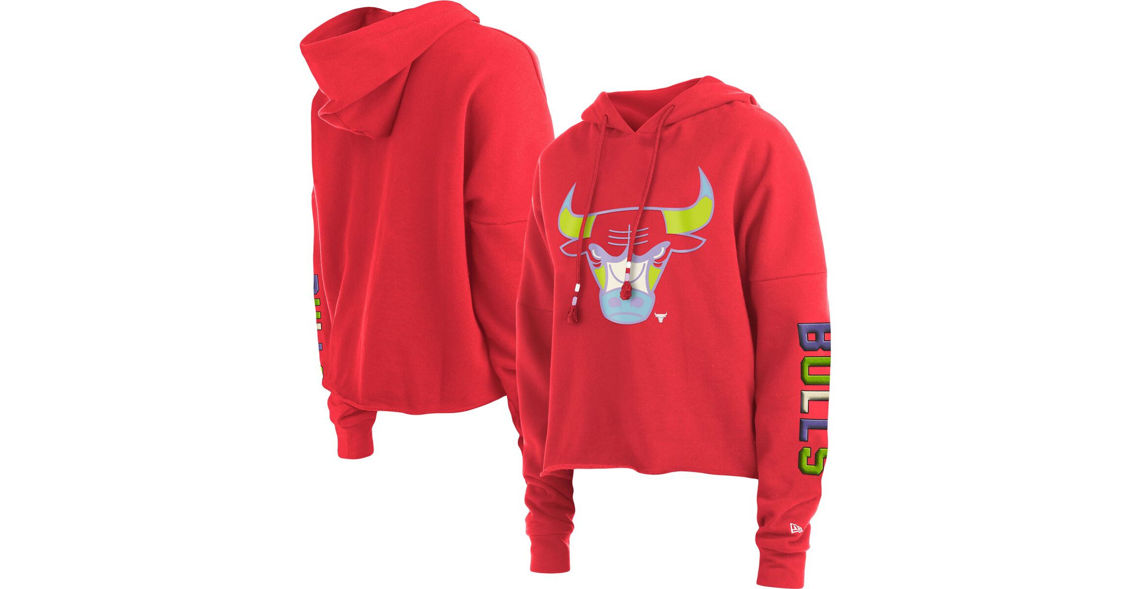 NBA Chicago Bulls Color Pack Cropped Top Pullover Hoodie