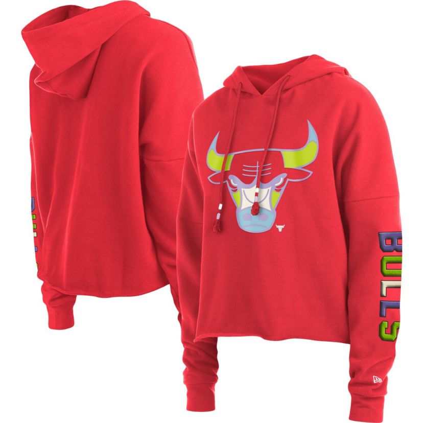 NBA Chicago Bulls Color Pack Cropped Top Pullover Hoodie