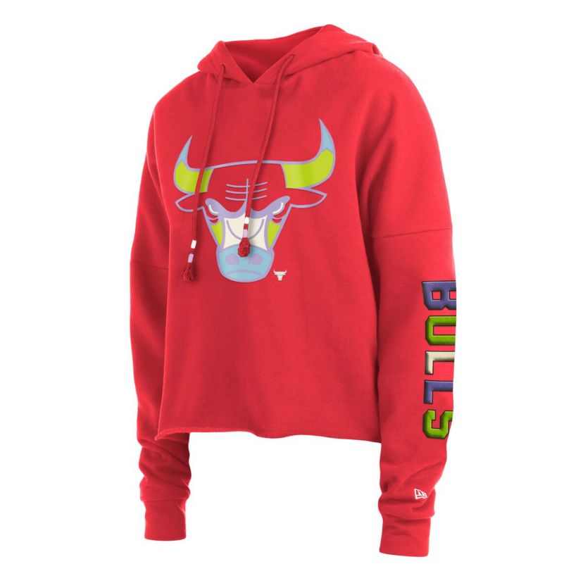 NBA Chicago Bulls Color Pack Cropped Top Pullover Hoodie