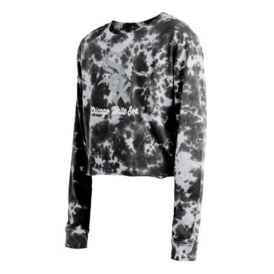 Chicago White Sox MLB Tie-Dye Cropped Long Sleeve T-Shirt