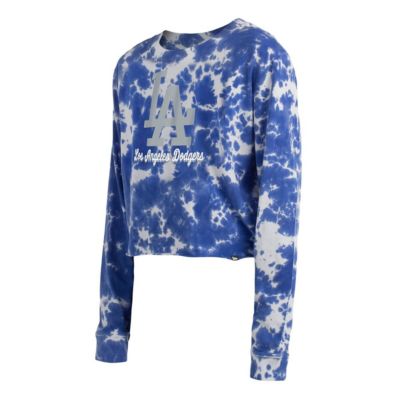 MLB Los Angeles Dodgers Tie-Dye Cropped Long Sleeve T-Shirt