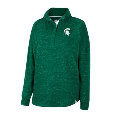 NCAA Michigan State Spartans Natalie Speckled Quarter-Snap Top