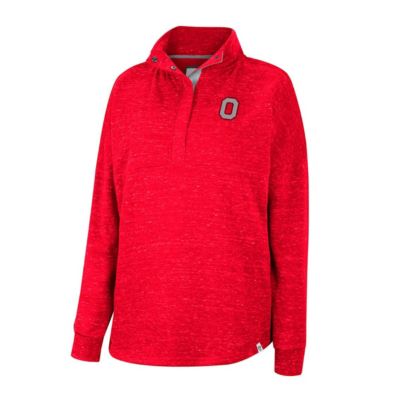 NCAA Ohio State Buckeyes Natalie Speckled Quarter-Snap Top