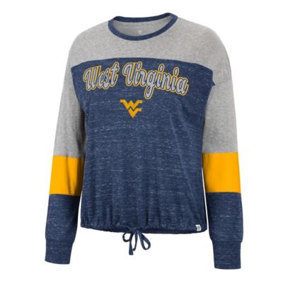 NCAA West Virginia Mountaineers Joanna Tie Front Long Sleeve T-Shirt