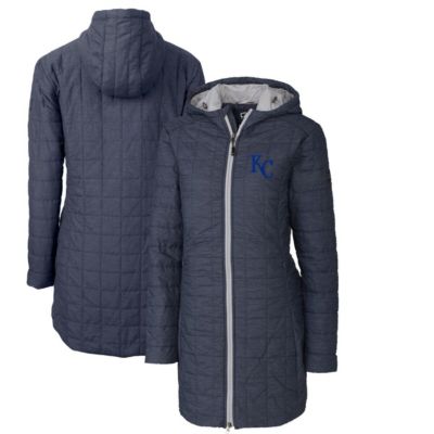 MLB Heathered Kansas City Royals Rainier Primaloft Eco Full-Zip Hoodie Long Coat