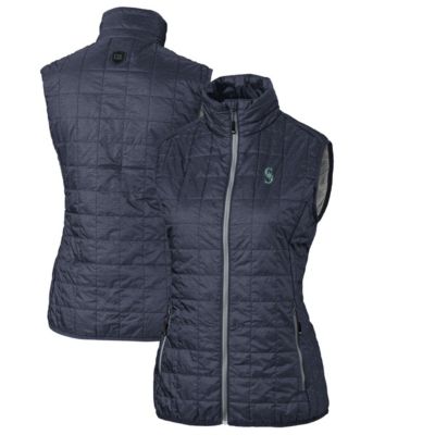 MLB Heather Seattle Mariners Rainier PrimaLoft Eco Full-Zip Puffer Vest