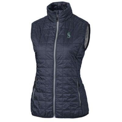 MLB Heather Seattle Mariners Rainier PrimaLoft Eco Full-Zip Puffer Vest