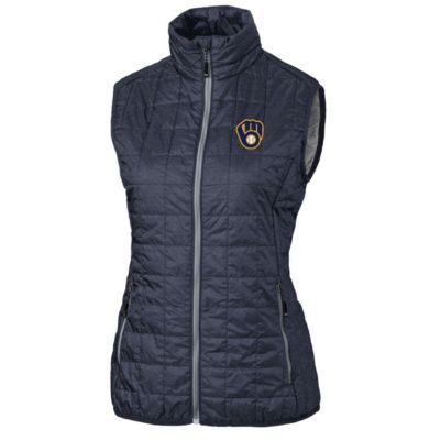 MLB Heather Milwaukee Brewers Rainier PrimaLoft Eco Full-Zip Puffer Vest