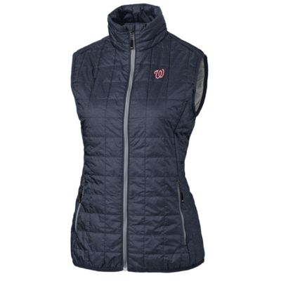 MLB Heather Washington Nationals Rainier PrimaLoft Eco Full-Zip Puffer Vest