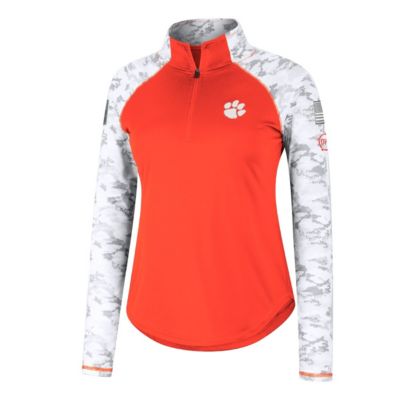 NCAA Clemson Tigers OHT Military Appreciation Flash Arctic Raglan Quarter-Zip Jacket