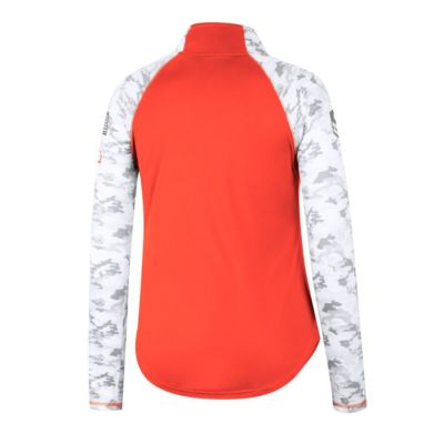 NCAA Clemson Tigers OHT Military Appreciation Flash Arctic Raglan Quarter-Zip Jacket