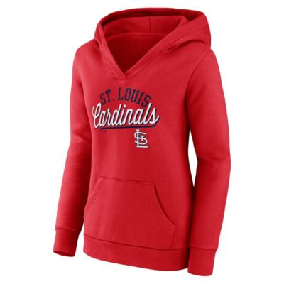 MLB Fanatics St. Louis Cardinals Simplicity Crossover V-Neck Pullover Hoodie