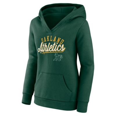 MLB Fanatics Oakland Athletics Simplicity Crossover V-Neck Pullover Hoodie