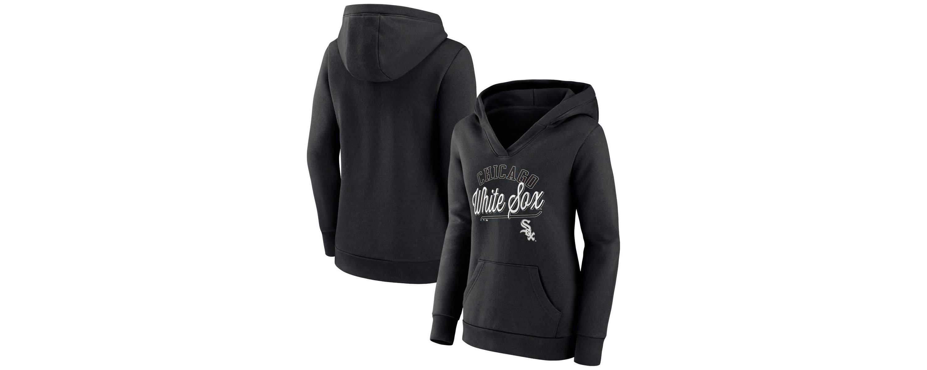 Chicago White Sox MLB Fanatics Chicago Sox Simplicity Crossover V-Neck Pullover Hoodie