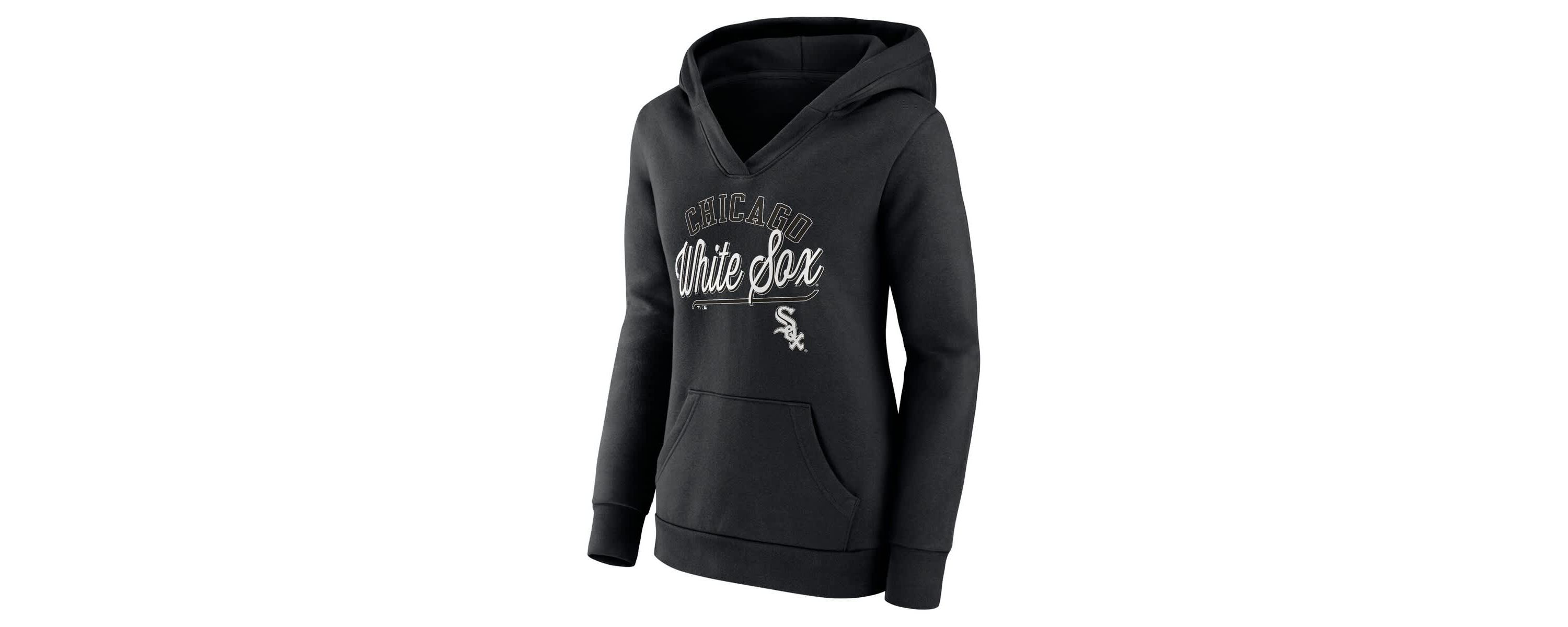 Chicago White Sox MLB Fanatics Chicago Sox Simplicity Crossover V-Neck Pullover Hoodie