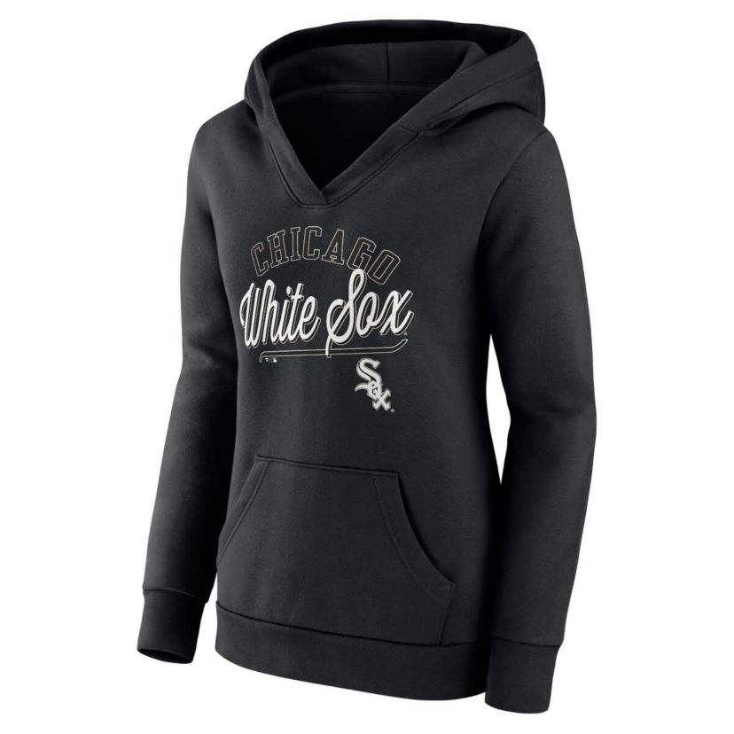 Chicago White Sox MLB Fanatics Chicago Sox Simplicity Crossover V-Neck Pullover Hoodie