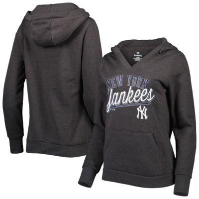 MLB Fanatics New York Yankees Simplicity Crossover V-Neck Pullover Hoodie