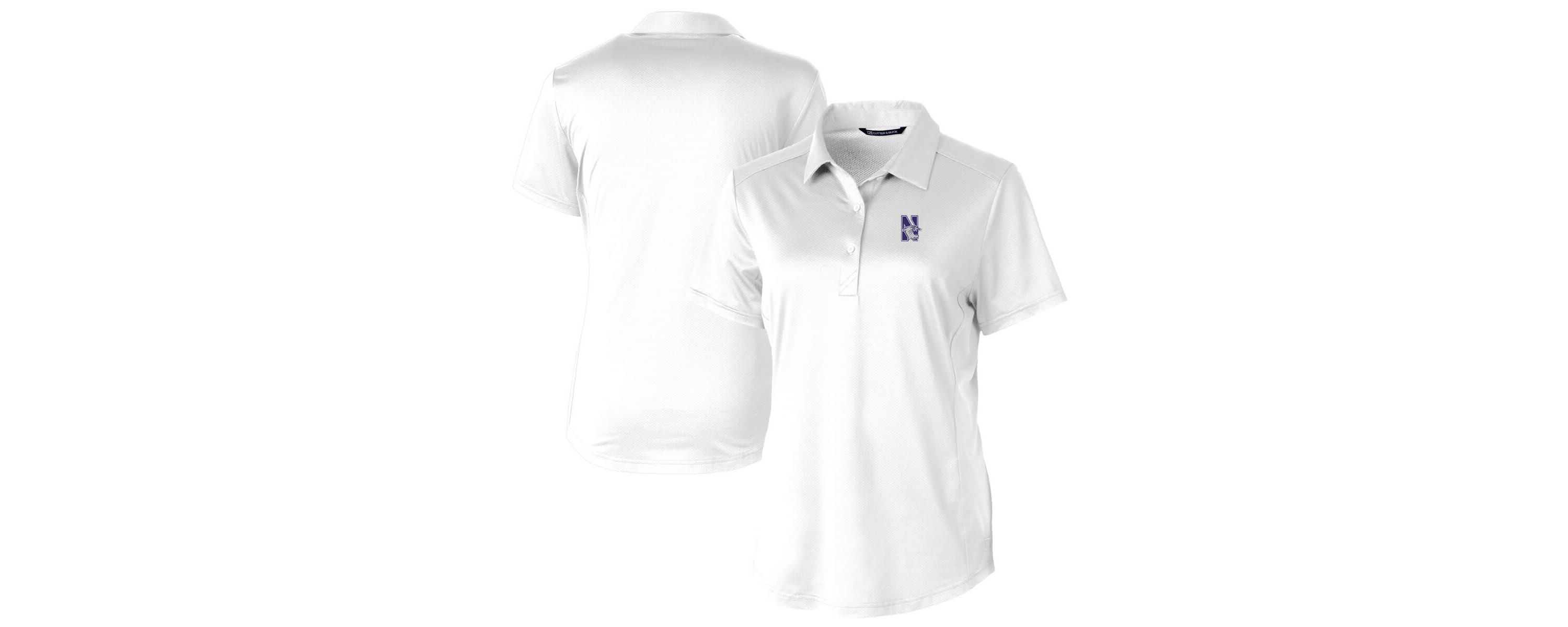 NCAA Northwestern Wildcats Prospect Textured Stretch Polo