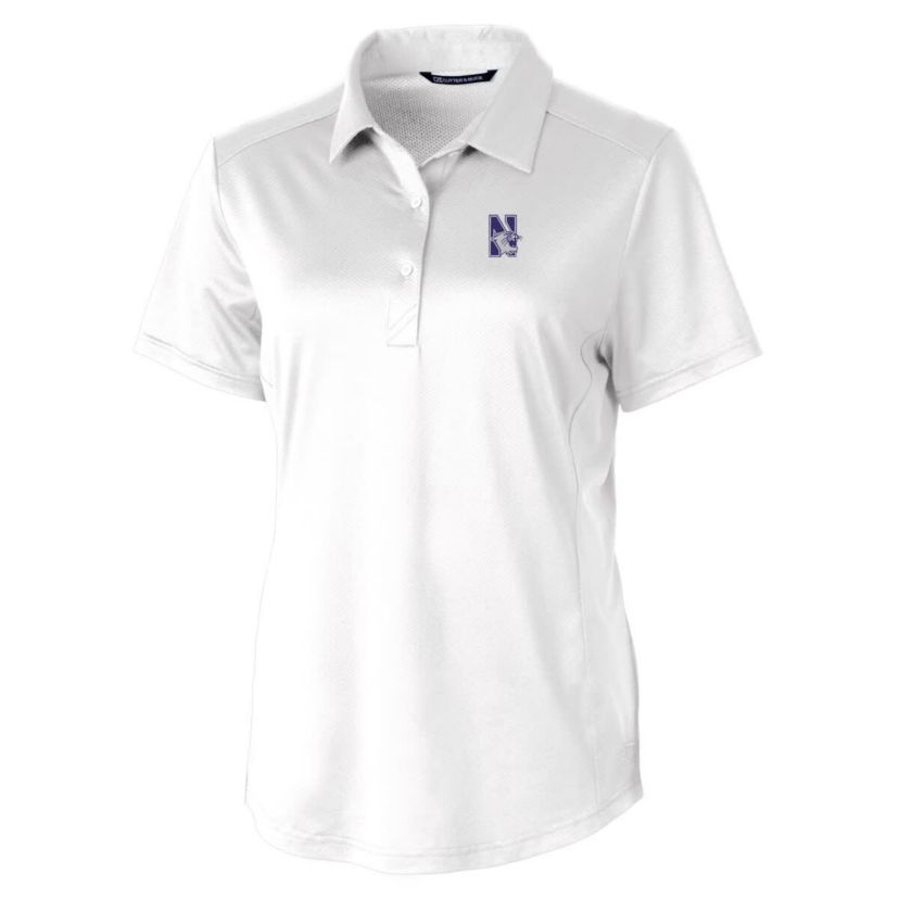 NCAA Northwestern Wildcats Prospect Textured Stretch Polo