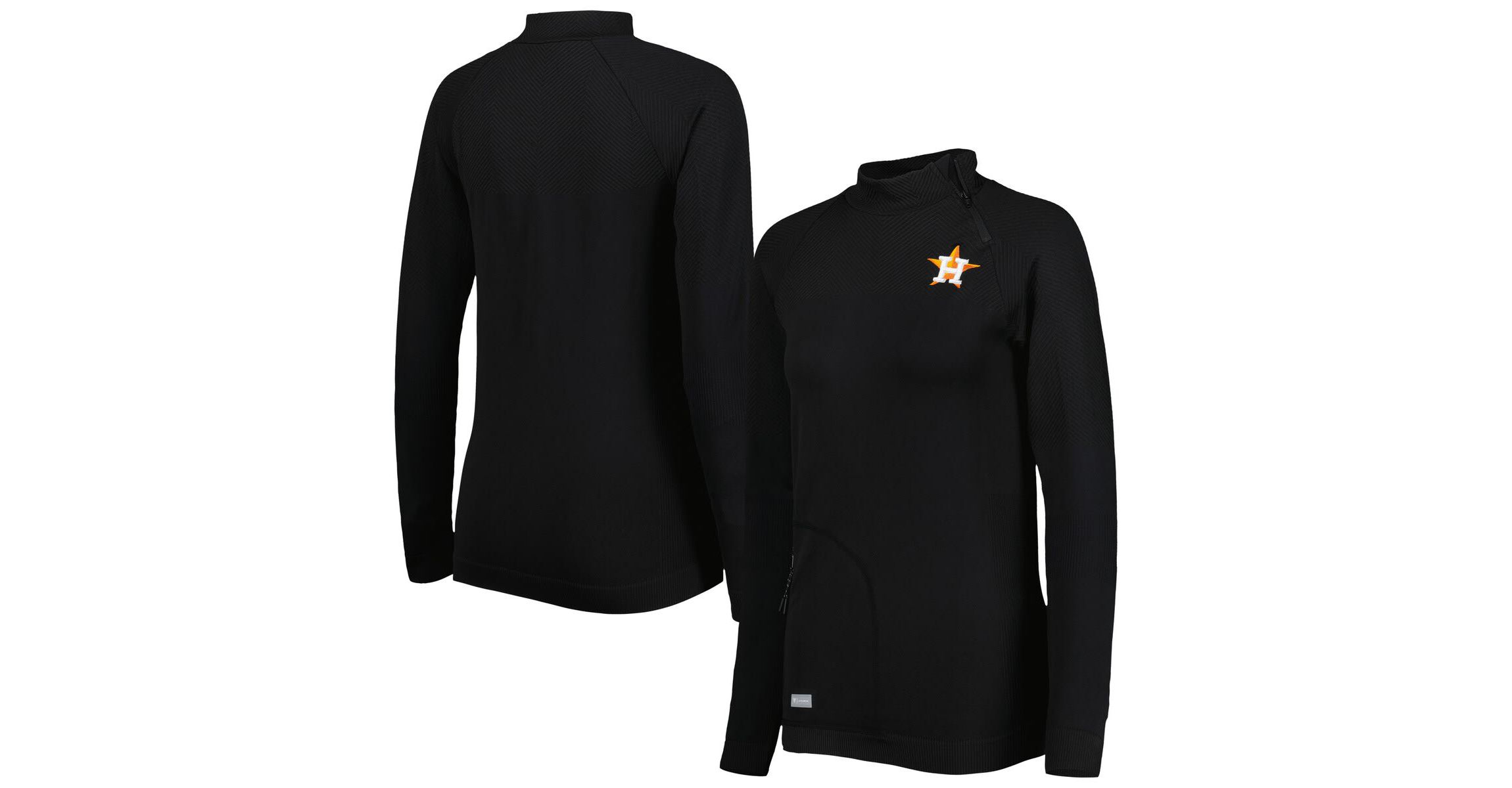MLB Houston Astros Verse Asymmetrical Raglan Tri-Blend Quarter-Zip Jacket