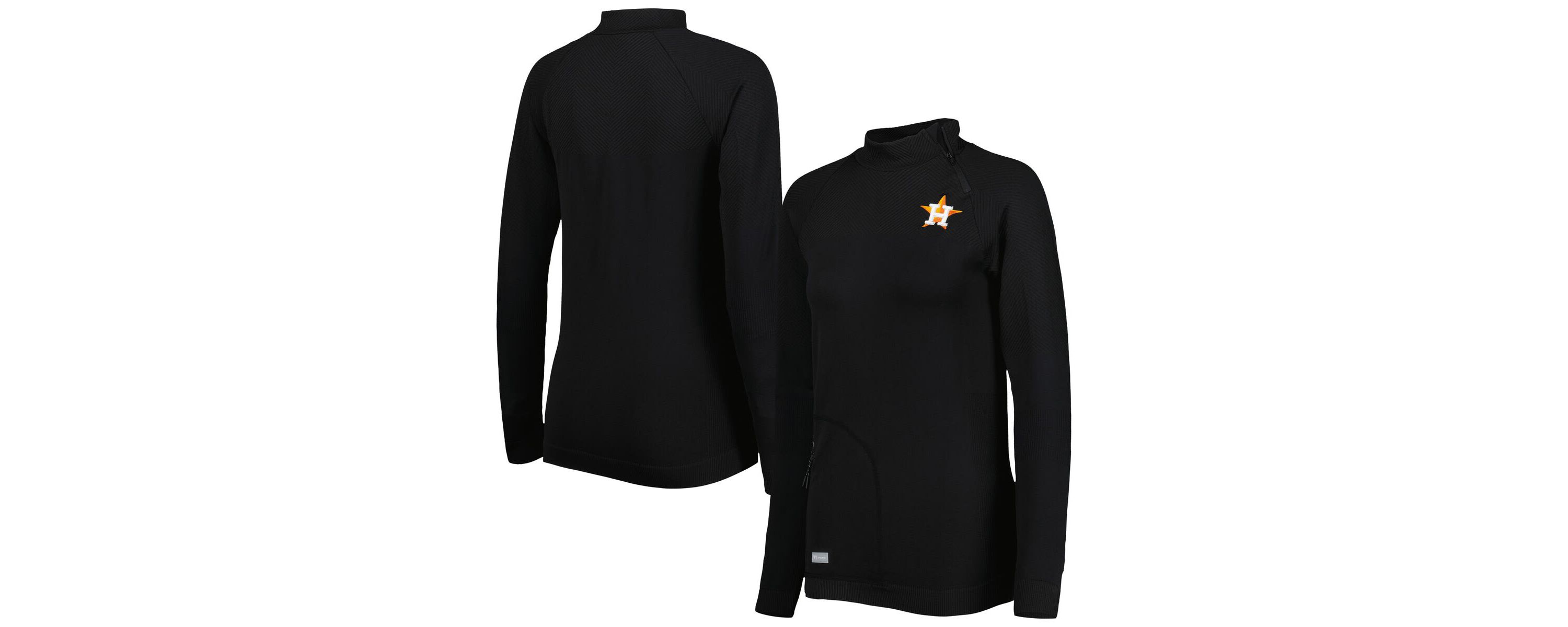 MLB Houston Astros Verse Asymmetrical Raglan Tri-Blend Quarter-Zip Jacket