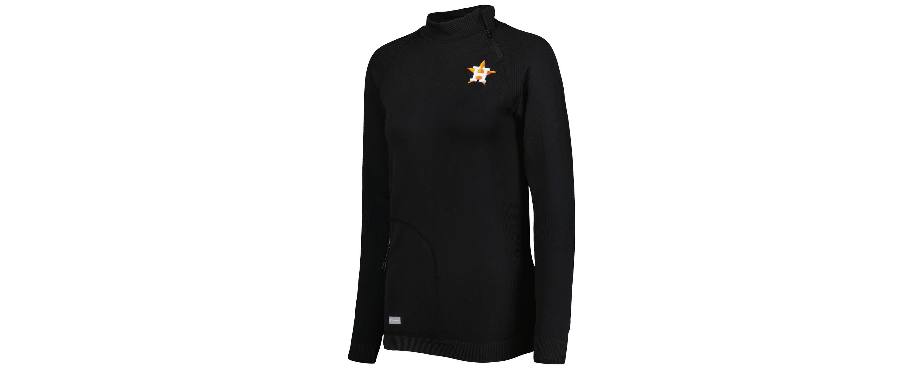 MLB Houston Astros Verse Asymmetrical Raglan Tri-Blend Quarter-Zip Jacket
