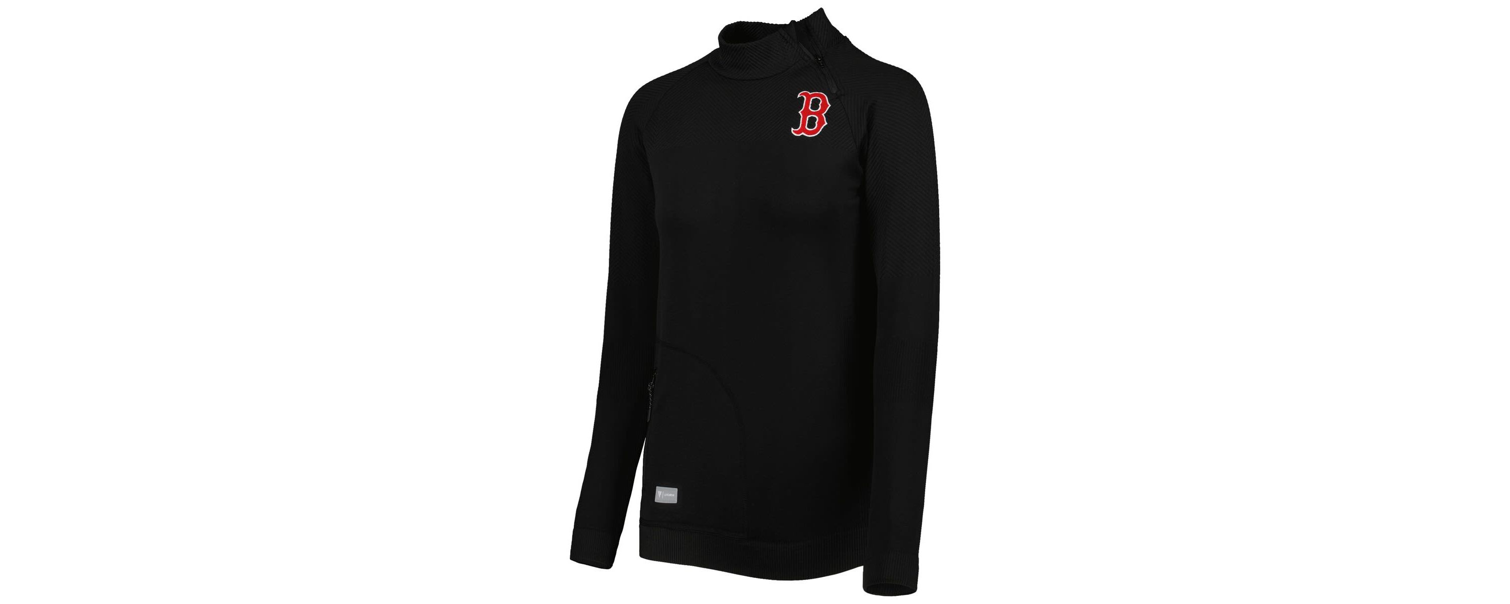 Boston Red Sox MLB Boston Sox Verse Asymmetrical Raglan Tri-Blend Quarter-Zip Jacket